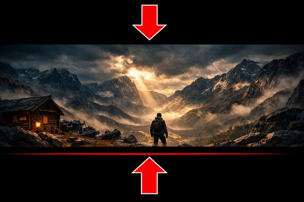 Bandes noires cinéma en format Cinémascope