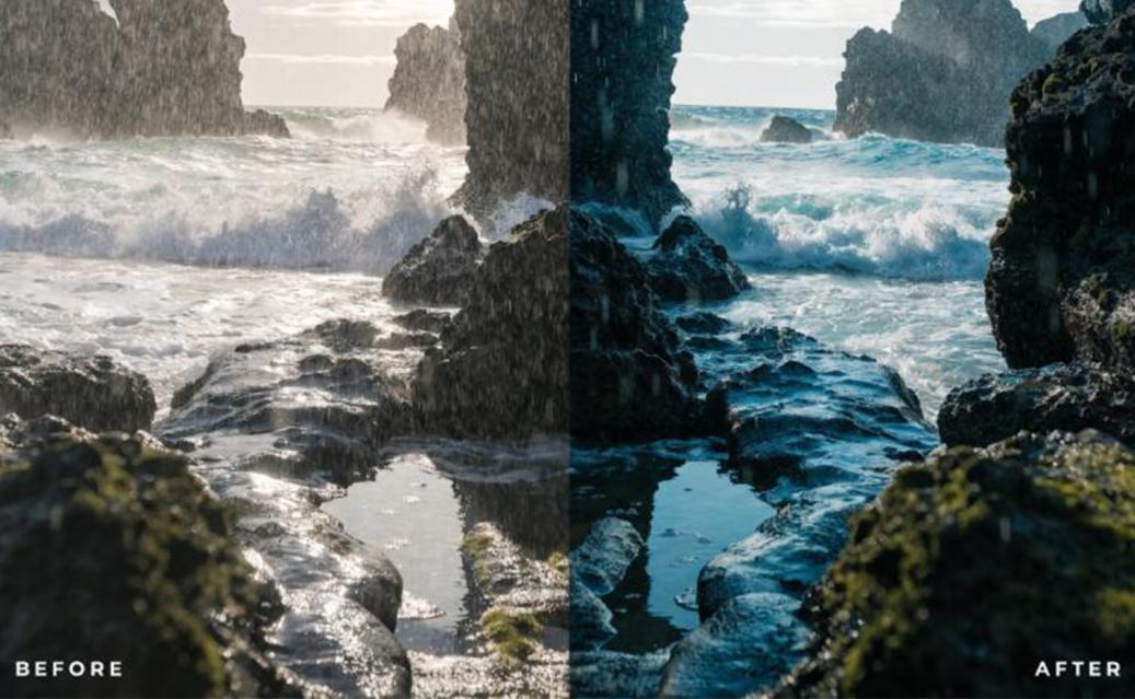 Plan brut avant étalonnage vs rendu final post-production